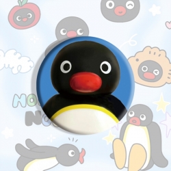 Pingu Anime tinplate brooch ba...