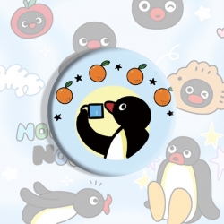 Pingu Anime tinplate brooch ba...