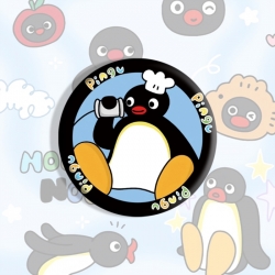 Pingu Anime tinplate brooch ba...