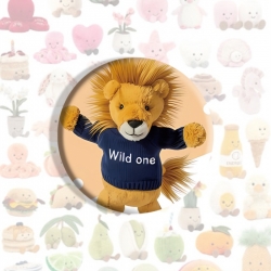 Jellycat Anime tinplate brooch...