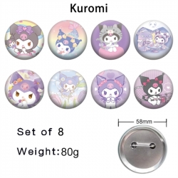 Kuromi Anime tinplate brooch b...