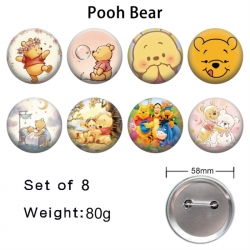 Winnie Anime tinplate brooch b...