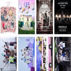 BTS Embossed poster 8 pcs a se...