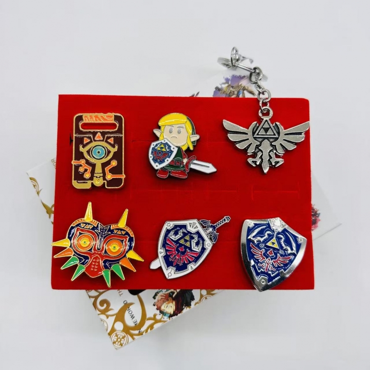 The Legend of Zelda Anime peripheral badge brooch keychain box set