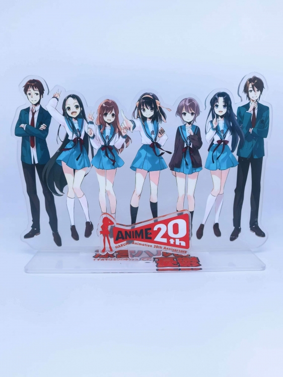 The Melancholy of Suzumiya Haruhi  Anime Laser Acrylic Humanoid  keychain big Standing Plates 15.8cm