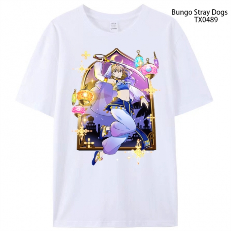 Bungo Stray Dogs Anime peripheral printed pure cotton T-shirt from S to 4XL