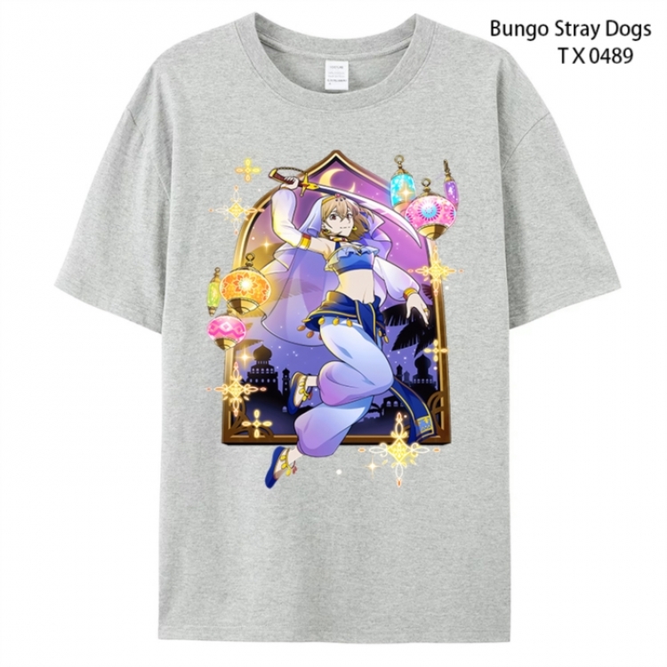 Bungo Stray Dogs Anime peripheral printed pure cotton T-shirt from S to 4XL