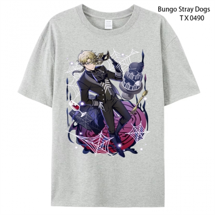 Bungo Stray Dogs Anime peripheral printed pure cotton T-shirt from S to 4XL