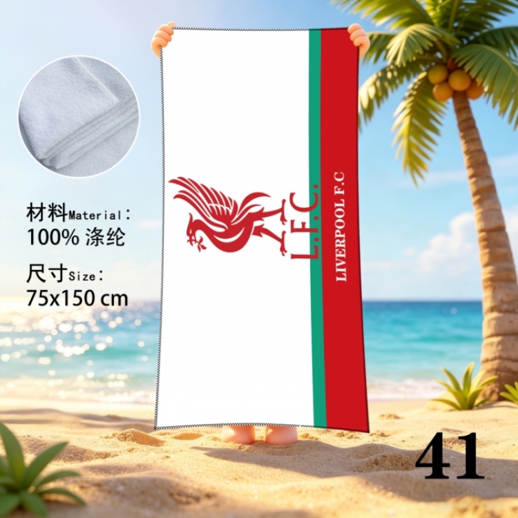 Football Anime peripheral beach towel sweatshirt 75x150cm