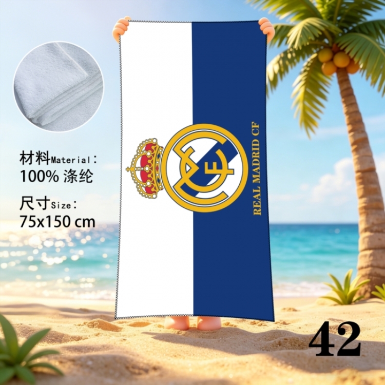 Football Anime peripheral beach towel sweatshirt 75x150cm