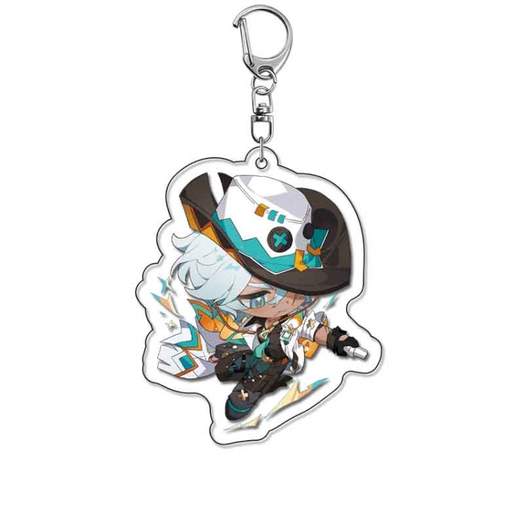 Genshin Impact Anime Acrylic Keychain Charm price for 5 pcs