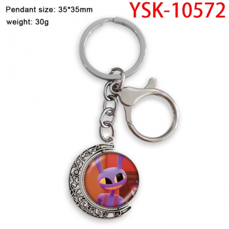 The Amazing Digital Circus Anime double-sided crystal rotating gemstone keychain pendant price for 5 pcs
