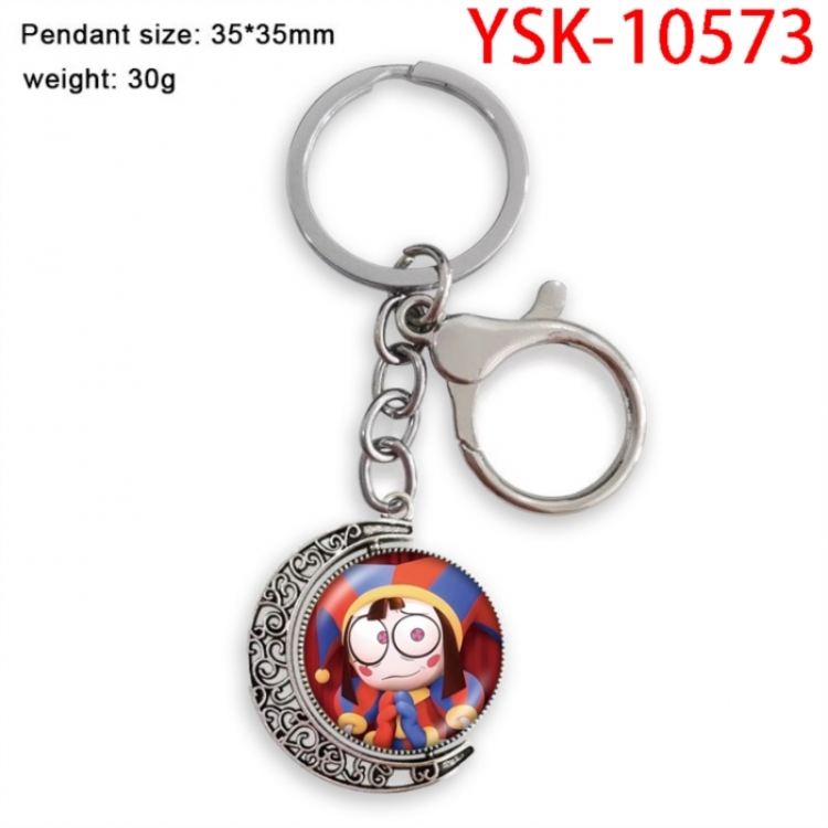 The Amazing Digital Circus Anime double-sided crystal rotating gemstone keychain pendant price for 5 pcs