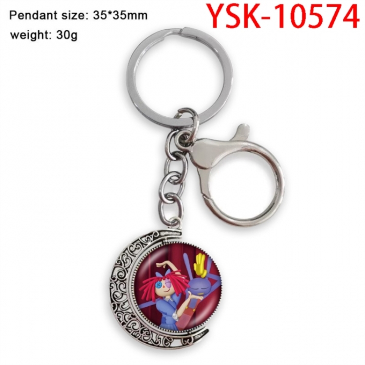 The Amazing Digital Circus Anime double-sided crystal rotating gemstone keychain pendant price for 5 pcs