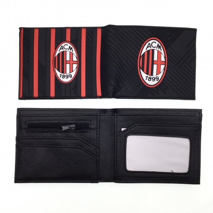 Football Anime peripheral PVC adhesive surface short style folding wallet