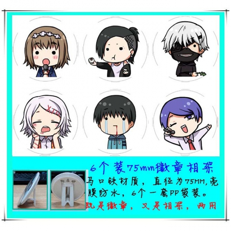 Tokyo Ghoul Photo frame  75MM 6 pcs for 1 set