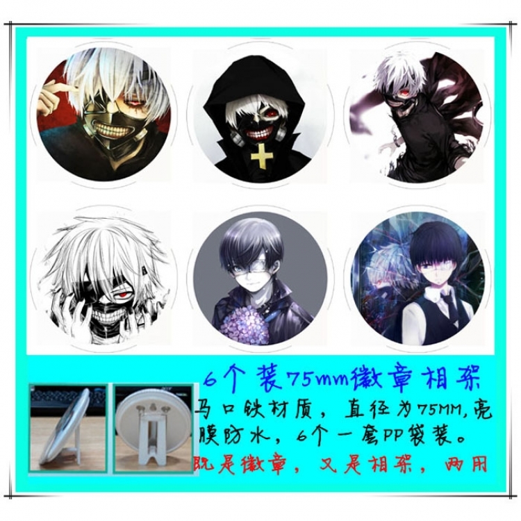 Tokyo Ghoul Photo frame 75MM 6 pcs for 1 set