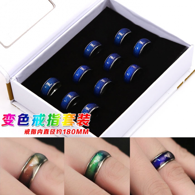 Death note L sign Ring 10pcs a set