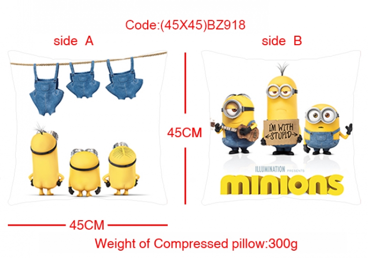 BZ918 Despicable Me Double sides cushion 45x45cm