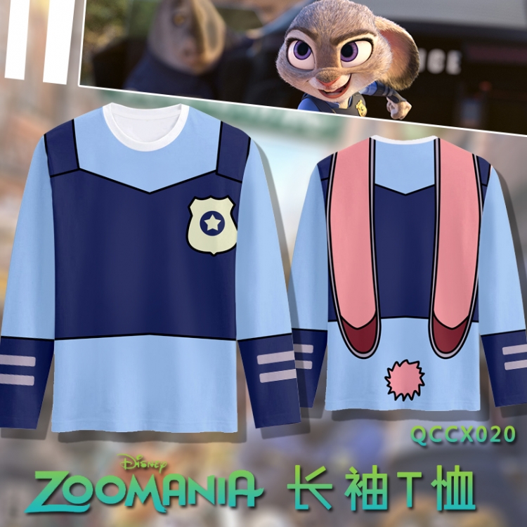 QCCX020-Zootopia Judy Full-color long-sleeved T-shirt M L XL XXL