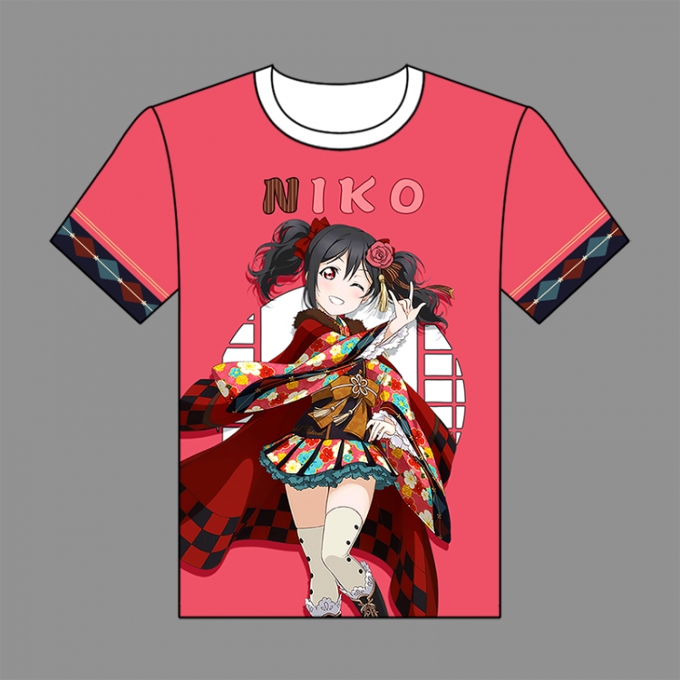Love Live Full-color short-sleeved Crewneck modal fabric T-shirt M L XL XXL 05