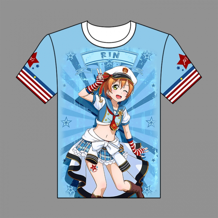 Love Live Full-color short-sleeved Crewneck modal fabric T-shirt M L XL XXL 06
