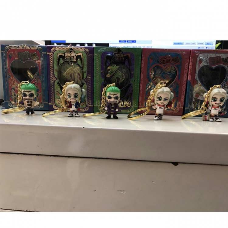 Figure Suicide Squad key chain price for 5 pcs a set 5cm