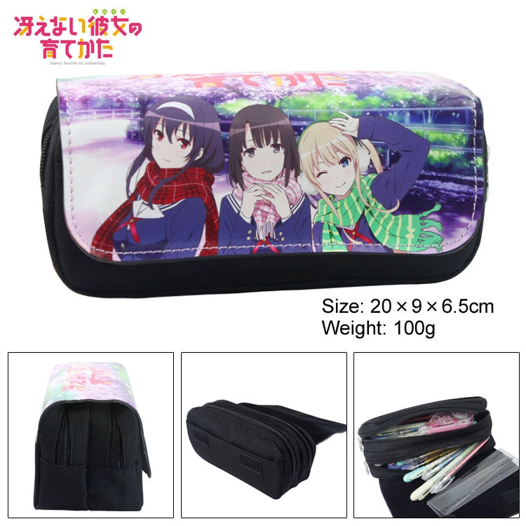 saenai heroine no sodate-kata pu nylon wallet pencil bag sationery Bag