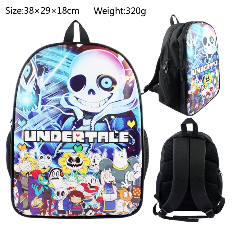 Undertale PU canvas backpack  bag