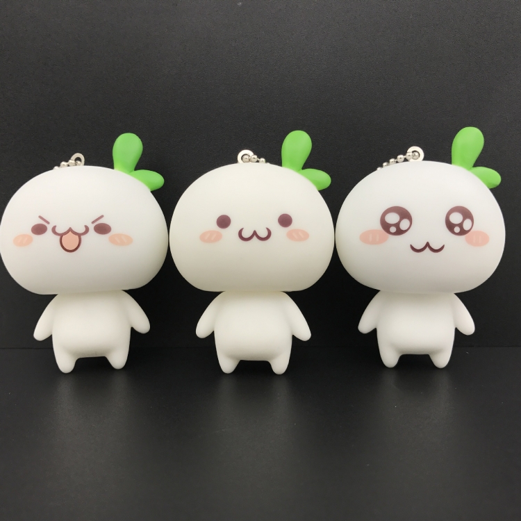 Rough color text  pvc figure key chain price for 15 pcs a set 8cm