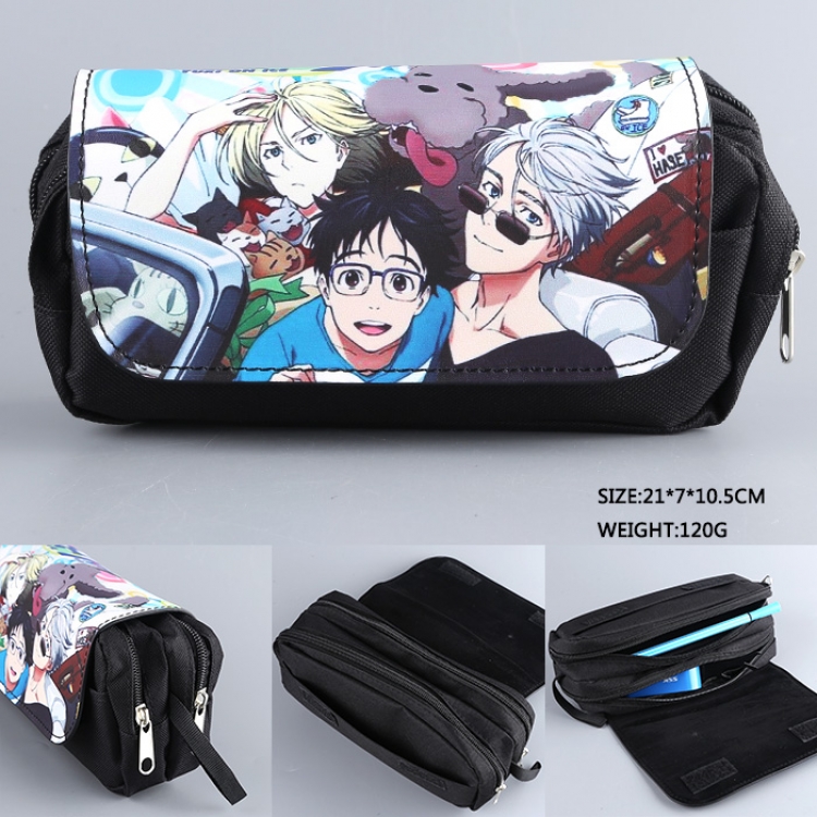 YURI!!! on ICE pu wallet pencil bag  Stationery bag