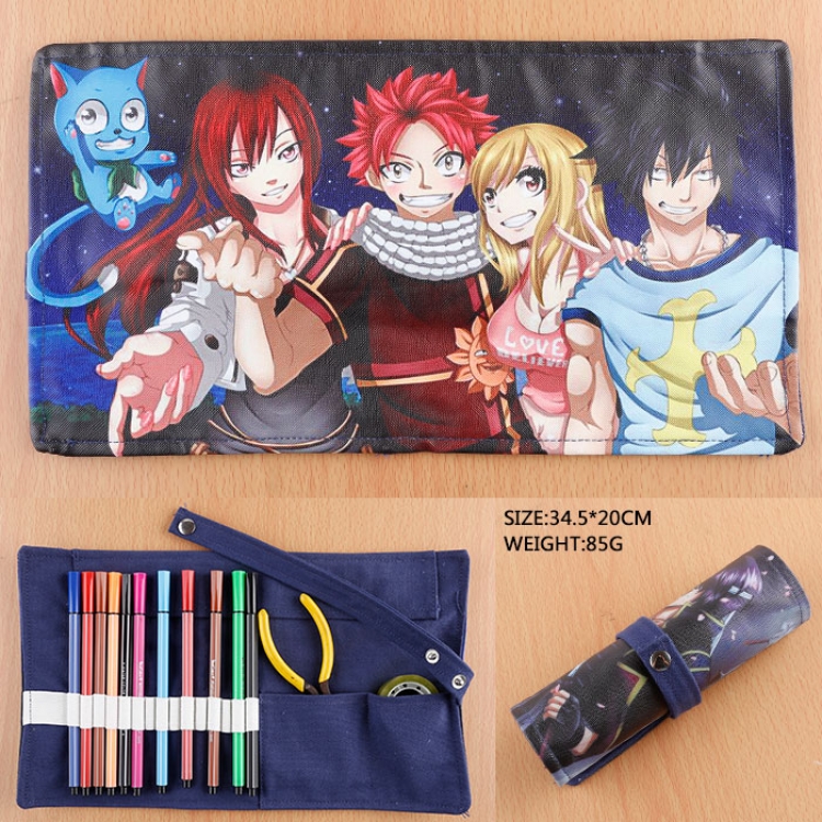 Fairy tail pu pencil bag stationery bag