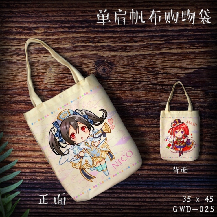 GWD025-lovelive Shoulder Bags  Canvas Shopping Bag 35X45CM