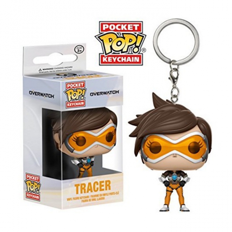 Overwatch tracy funkoPOP key chain figure 4cm