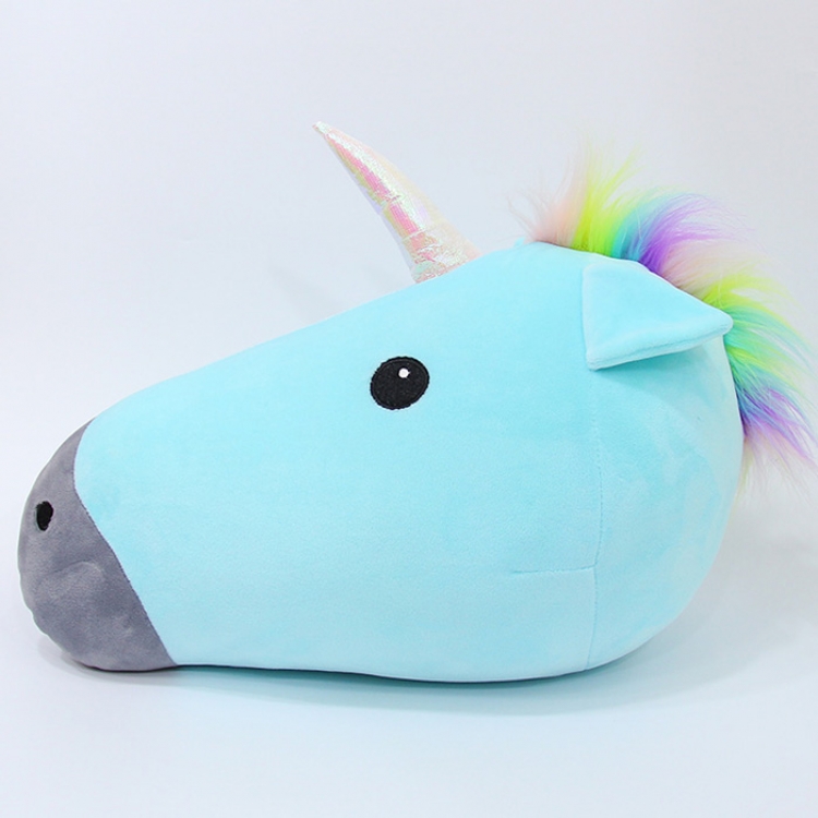 Unicorn blue cushion plush  40X28CM-