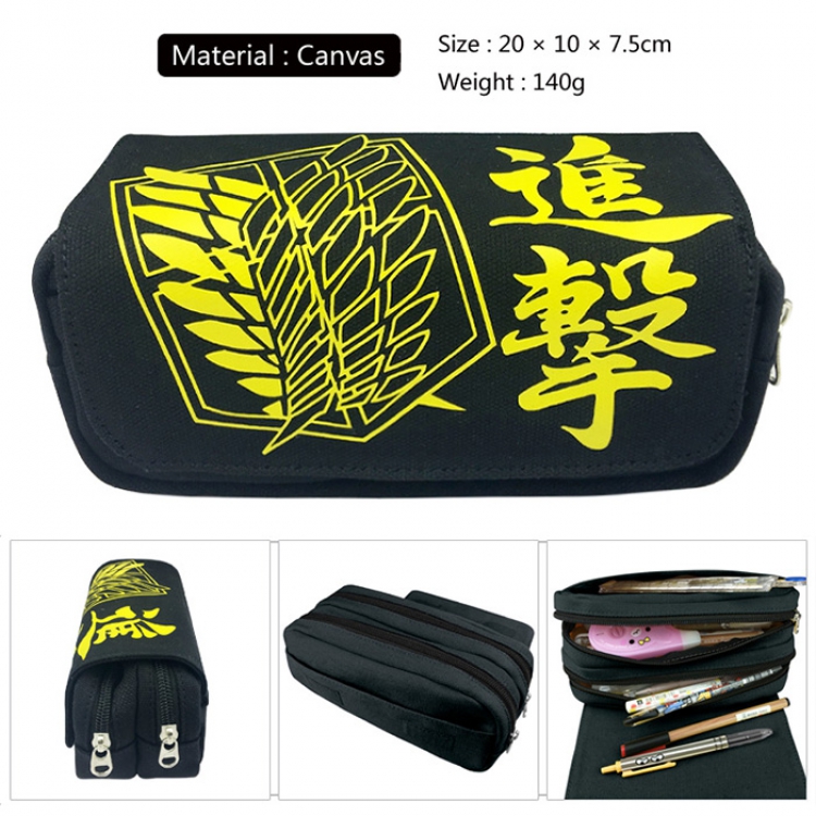 Pencil Bag Shingeki no Kyojin Double decker Zipper