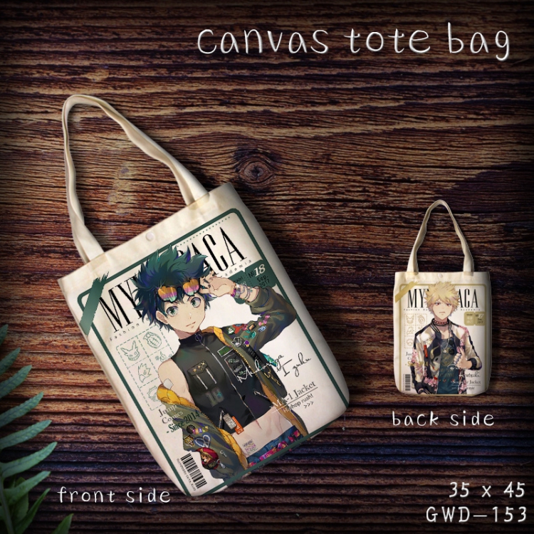 GWD153 My Hero Academia Canvas Shopping Bag 35x45