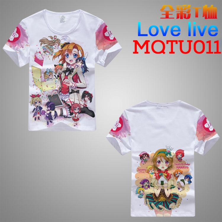 LOVE LIVE MQTU011 Double-sided M L XL XXL XXXL