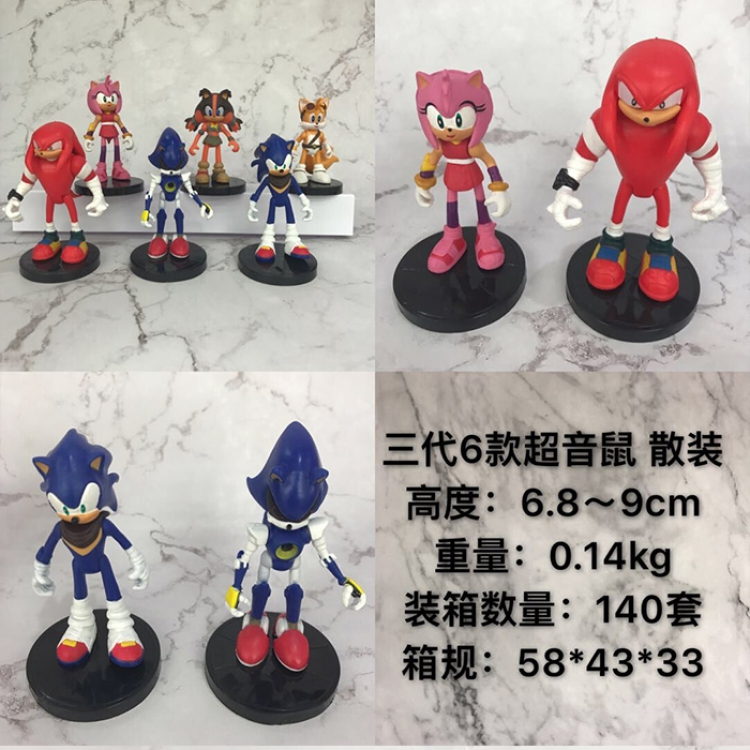 Figure Sonic  the Hedgehog price for 6 pcs a set 6.8-9CM