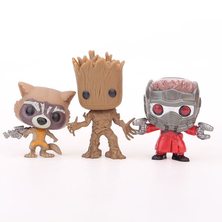 Figure Guardiands of the Galaxy price for 3 pcs a set 8-11CM 150G