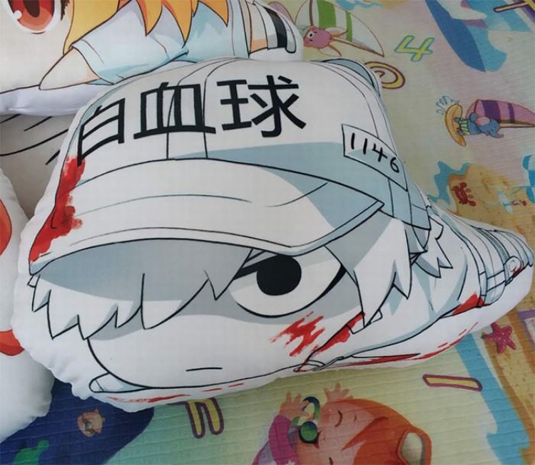 Working cell leukocyte crawl Humanoid Plush double-sided pillow a set of 3 High 45CM