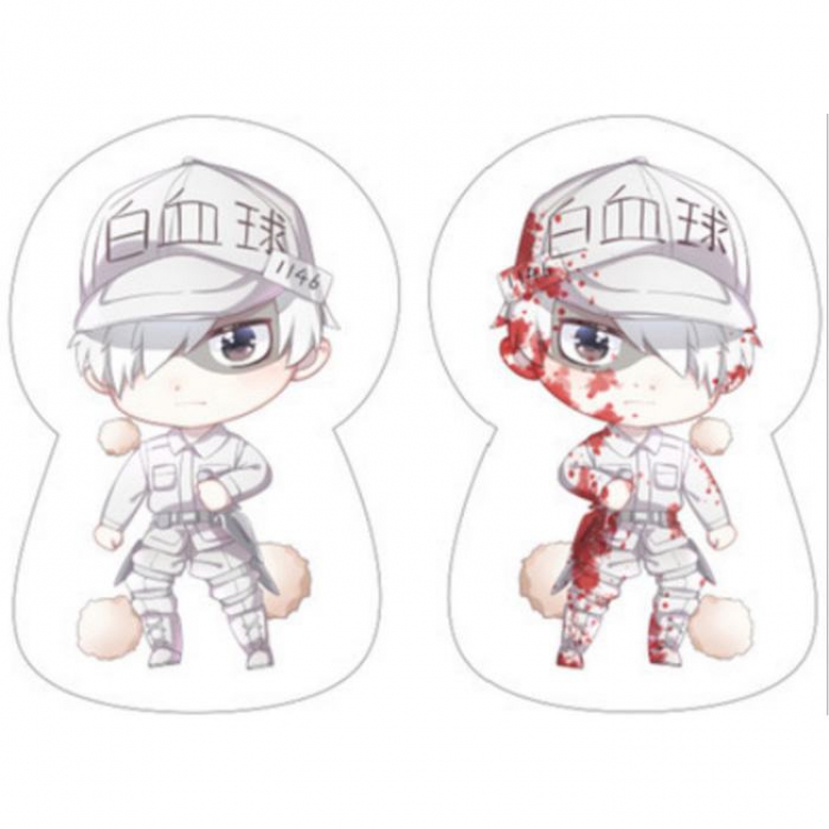 Working cell leukocyte Humanoid Plush double-sided pillow a set of 3 High 45CM