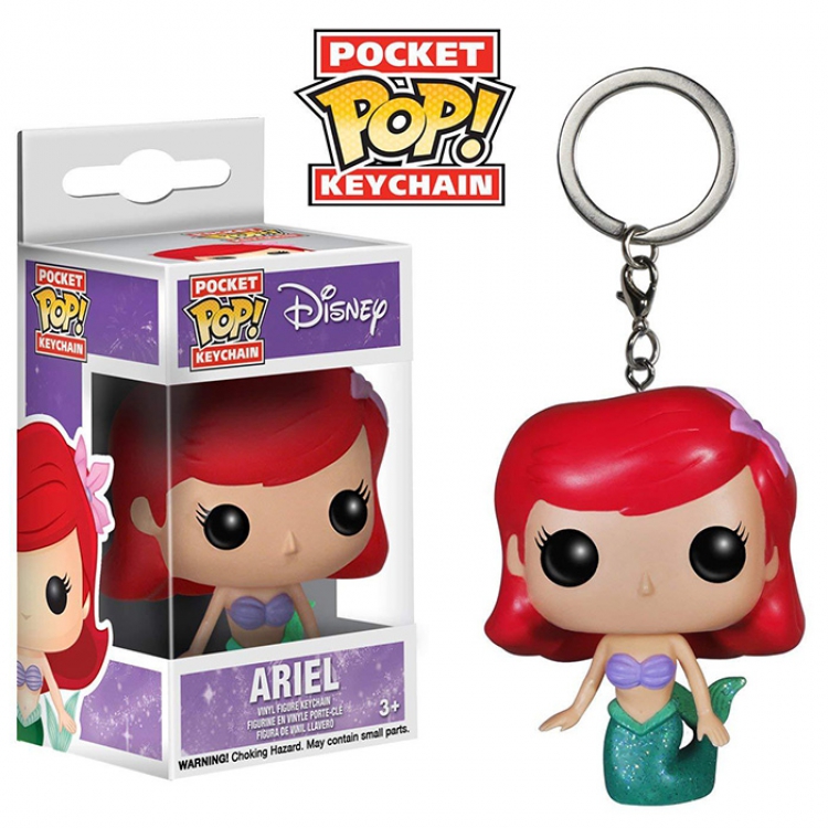 Disney Ariel FUNKO-POP-Q version Key Chain High 5CM