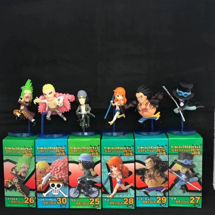 One Piece 5 generations 6 PCS Price For 1 pcs run Bulk Figure High 9CM 100 sets of one box