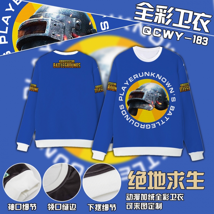 Playerunknowns Batt game Full Color Plush sweater QCWY183 S M L XL XXL XXL