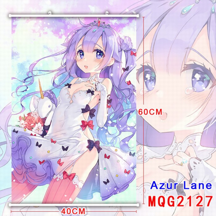 Azur Lane White Plastic rod Cloth painting Wall Scroll 40X60CM MQG2127