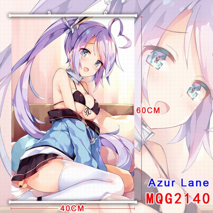 Azur Lane White Plastic rod Cloth painting Wall Scroll 40X60CM MQG2140