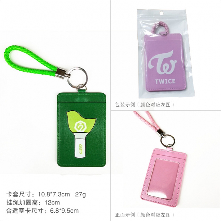 GOT 7 Cartoon card set Green bird light Suitable for card size 6.8X9.5CM price for 5 pcs