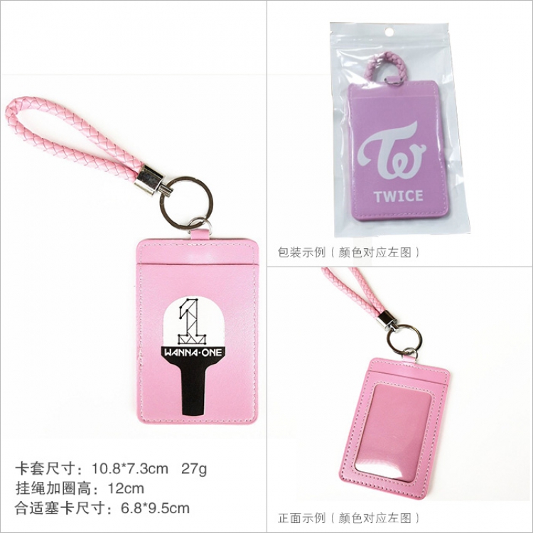 WANNA ONE Cartoon card set Pink Style A Suitable for card size 6.8X9.5CM price for 5 pcs