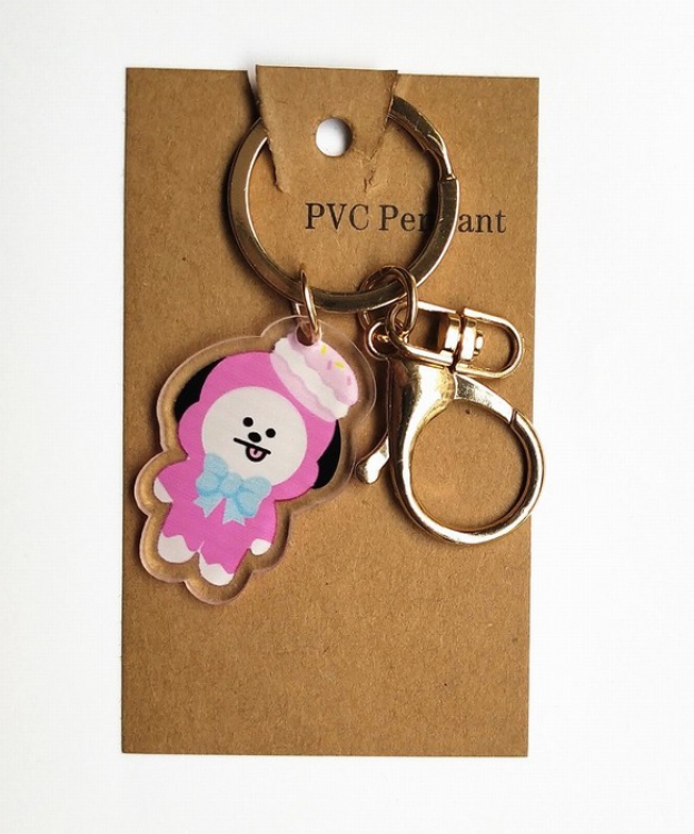 BTS Dog Transparent acrylic keychain pendant 3-4cm 13g price for 10 pcs